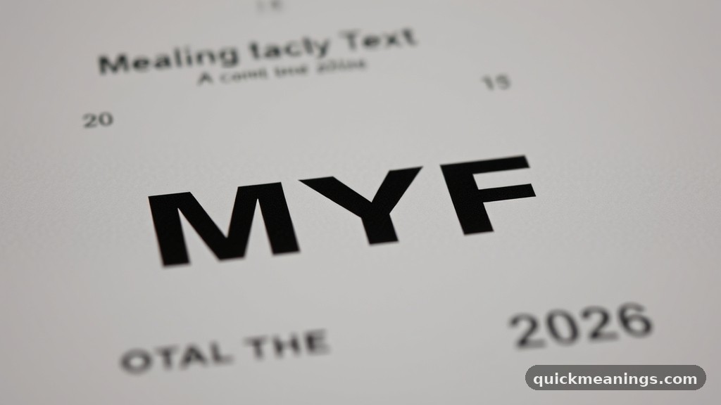 Is MYF a common acronym?